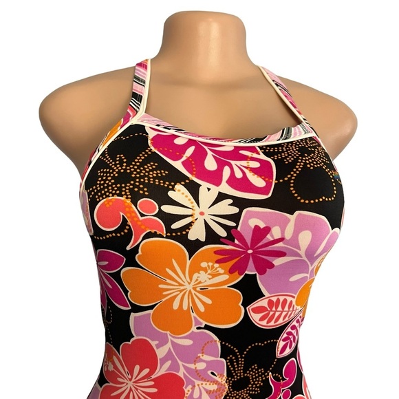 The Finals Paradise Butterfly Back One Piece Swimsuit Pink and Black - Picture 3 of 12